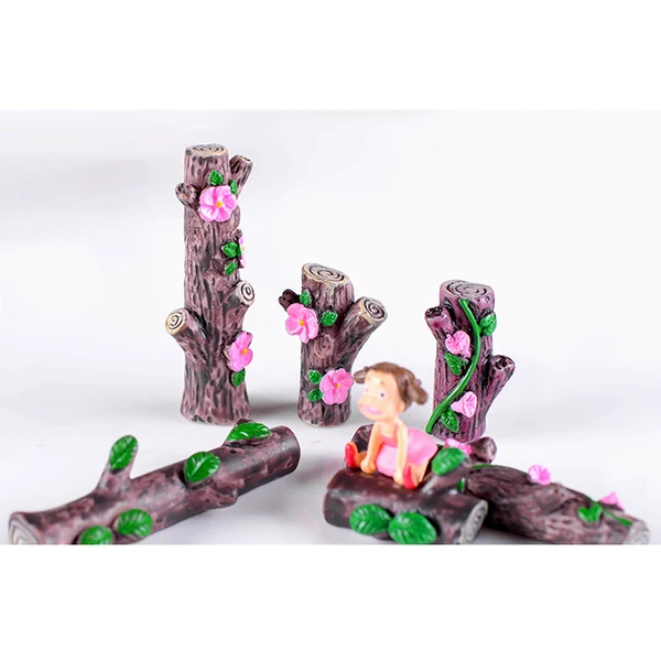Quality Maxbell Decorative Miniature Micro Landscape Mini Resin Stump Decor Width 3.1cm Fine Crafted