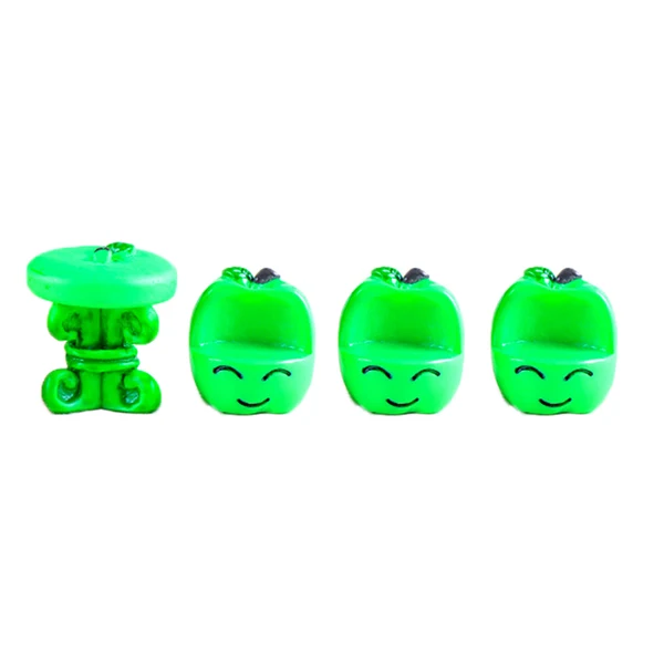 Maxbell 4 Piece Micro Landscape Decor Fruits Ornament Garden DIY Crafts Green Apple Casual