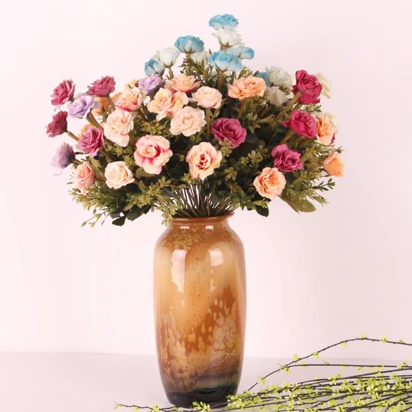 Flexible Maxbell Artificial Flora Lotus Bouquet for Home Garden Office Hotel Decor Rosy red Fashionable
