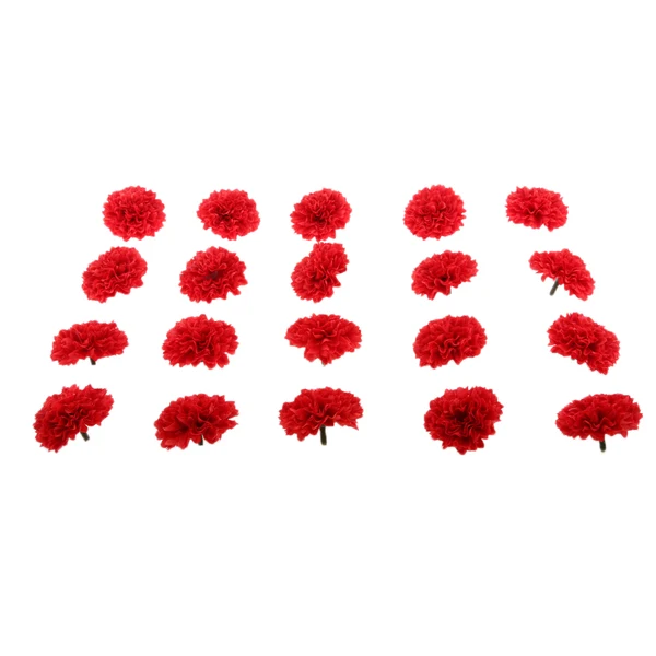 Reusable Maxbell 20 piece Chrysanthemum Artificial Silk Flower Head Wedding Decor Red First-Class