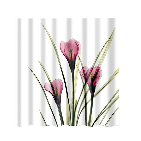 Exceptional Maxbell Natural Scenery Shower Curtain Waterproof Bath Decor Flower with Leaves Unique
