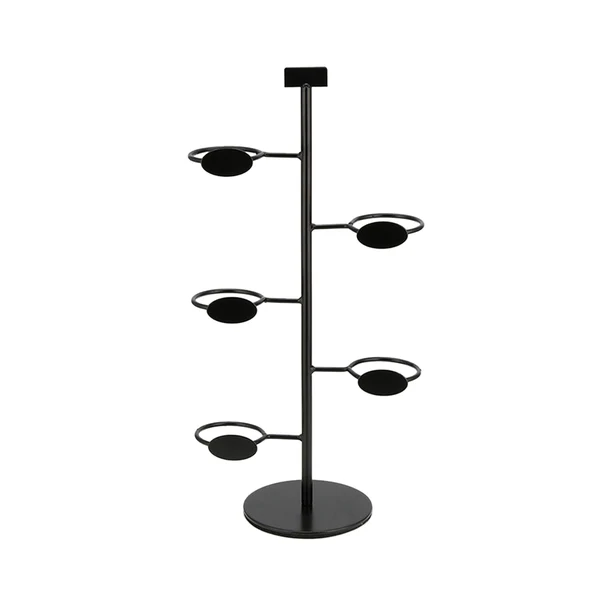 Efficient Maxbell Stainless Steel Coffee Cup Tree Holder Mug Rack Storage Carousel Stand 5 Cup Classic