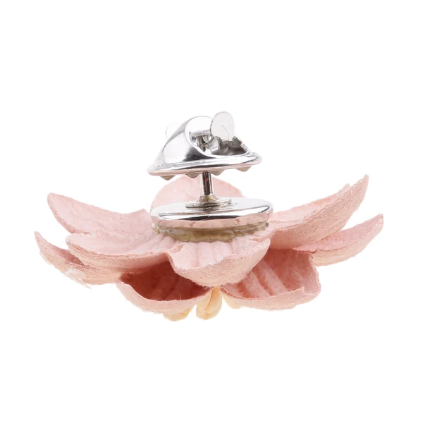 Enhanced Maxbell Unisex Zephyr Flower Brooch Pin Corsage for Groom Bride Wedding Pink Advanced