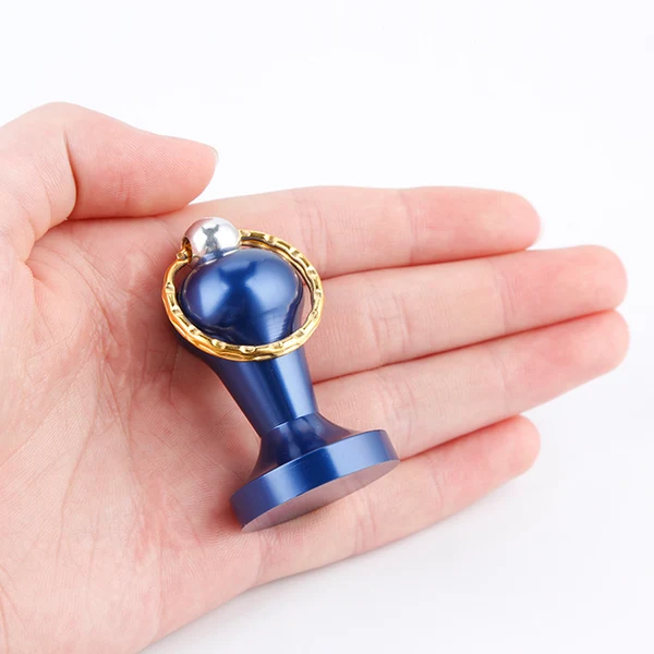 Fashionable Maxbell 28mm Stainless Steel Coffee Tamper Keyring Keychain Coffee Press Dark Blue Specialty
