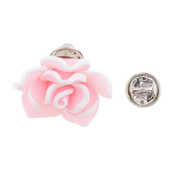 Sustainable Maxbell Handmade Polymer Clay Flower Brooch Vintage Wedding Handcrafted Pink Functional