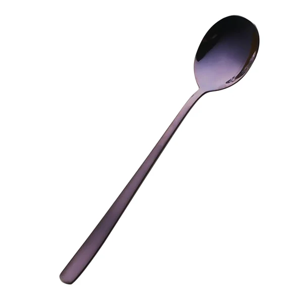 Smart Maxbell Stainless Steel Long Handle Table Dinner Soup Spoon Tableware Purple Green