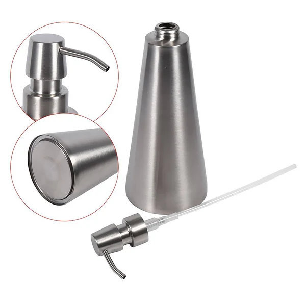 Lightweight Maxbell Stainless Steel Pump Soap Lotion Dispenser Bathing Liquid Bottle 3 800ml Soft