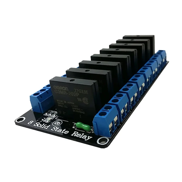 Innovative Maxbell Black Solid State Relay Module Low Level with Fuse 240V 2A 8 Channel 5V Smooth