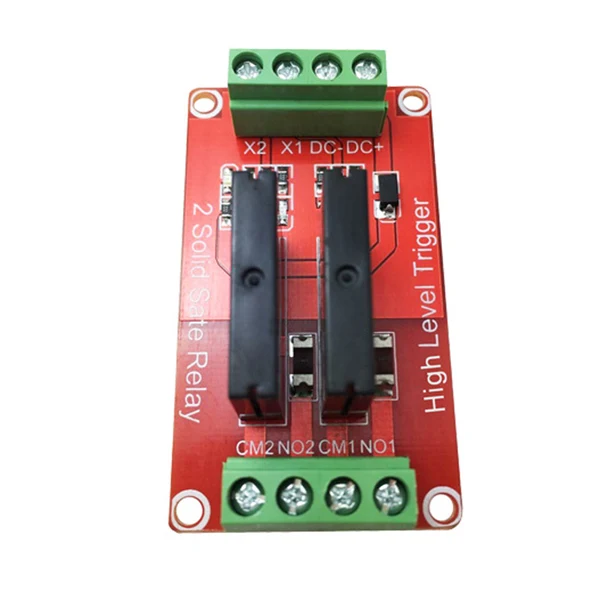 Safe Maxbell Red Solid State Relay Module High Level with Fuse 240V 2A 2 Channel 5V Functional