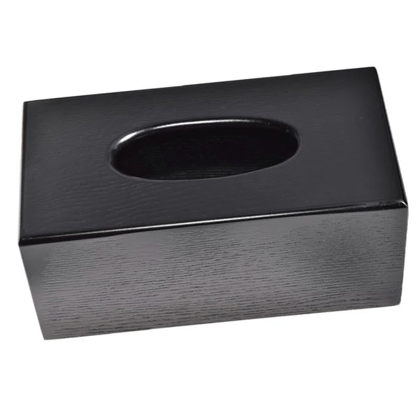 Pure Maxbell Wooden Tissue Paper Storage Box Car Napkin Case Cover Holder Black Rectangle Consistent