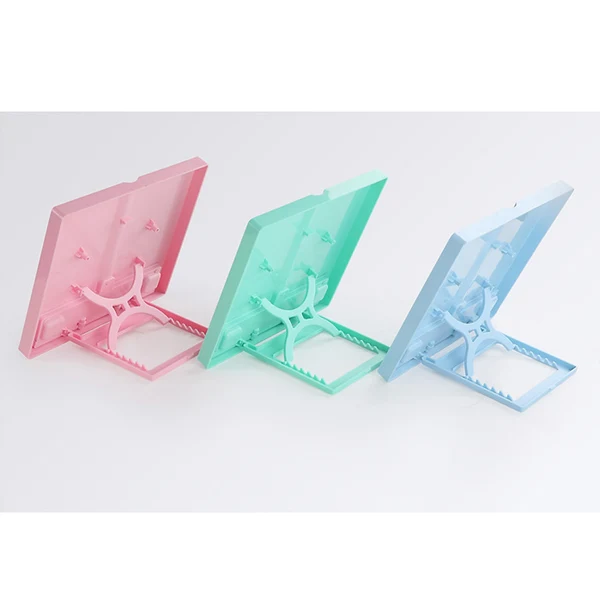 Exceptional Maxbell Book Stand Book Holder Adjustable Foldable Tray and Page Paper Clips Blue Reliable