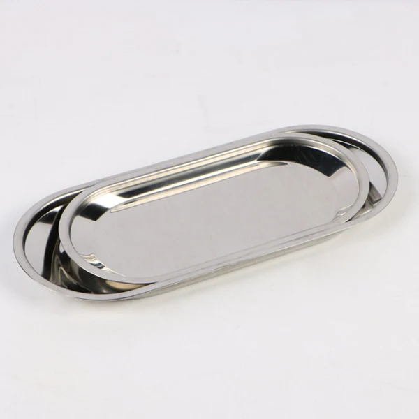Flexible Maxbell Stainless Towel Tray Storage Tray Dish Plate Tea Fruit Trays Silver L Consistent