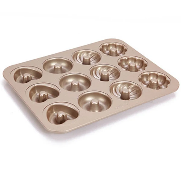 Premium Material Maxbell 12 Cups 4 Shapes Nonstick Box Cake Tin Pastry Bread Pie Baking Mold Bakeware Genuine
