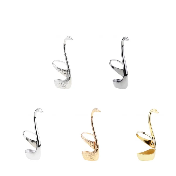 Elegant Maxbell Creative Swan coffee spoon new household stainless steel Dark Silver Efficient