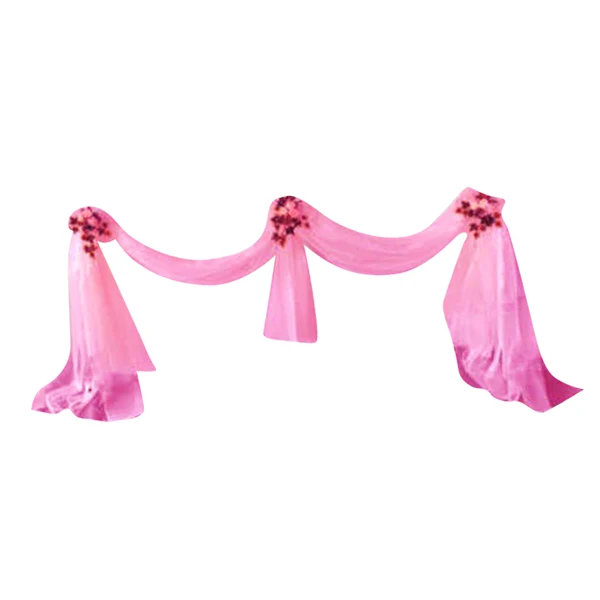 Reliable Maxbell Sheer Organza Fabric Bowknot Tulle Party Wedding Table Runner fuchsia High-Grade