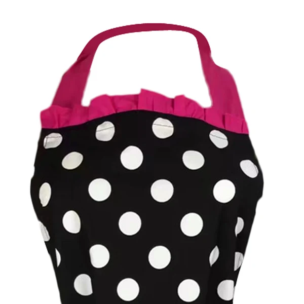 Quality Maxbell Adjustable Apron Home Kitchen Cooking Women Cotton Aprons Bowknot Rose Red Luxury