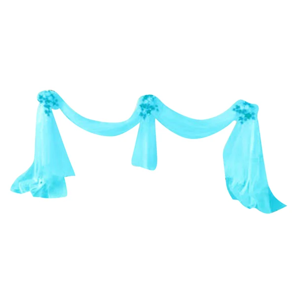 Fine Maxbell Sheer Organza Fabric Bowknot Tulle Party Wedding Table Runner turquoise Efficient