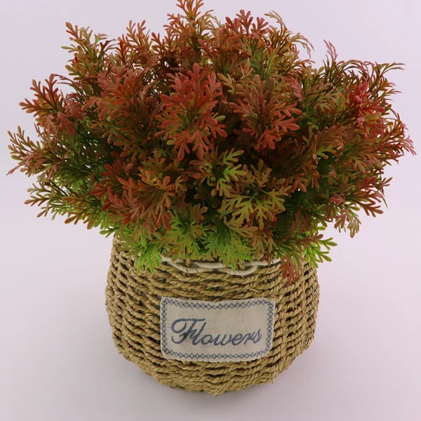 Pure Maxbell Vanilla Bunch Artificial Plant Grass Bouquet Home Wedding Decor Red Top Outstanding