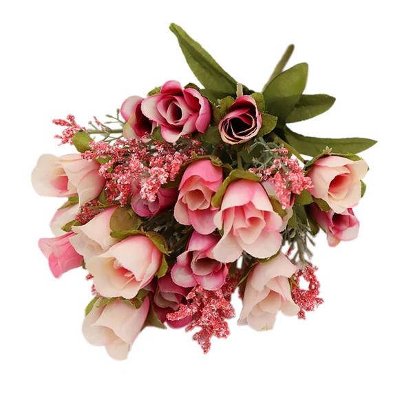 Clean Maxbell Artificial Roses 20 Heads Bouquet for Home Garden Party Decoration Rose Red Casual