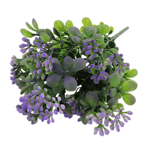 Organic Maxbell Artificial Milan Fruit Bouquet Home Office Vase Flower Decoration Purple Quality