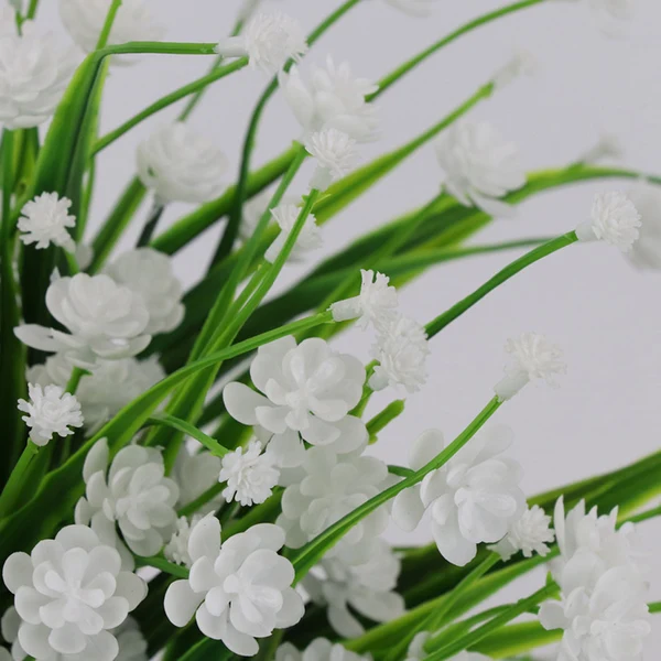 Original Design Maxbell Cloth Plastic Camellia Bunch Artificial Plant Bouquet Wedding Decor White Quality