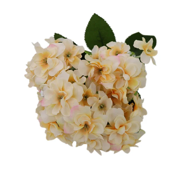 Fashionable Maxbell Artificial Hydrangea Flowers Wedding Bouquet Party Home Decor Champagne Lightweight