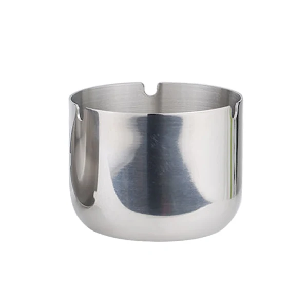 Soft Maxbell Stainless Steel Ashtray Cup Home Bar KTV Round Smoke Groove Ash Tray 9cm Trusted