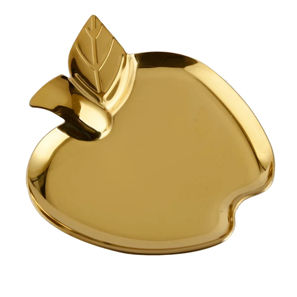 Powerful Maxbell Stainless Steel Tea Fruit Tray Dish Plate Cosmetics Jewelry Organizer Apple Durable