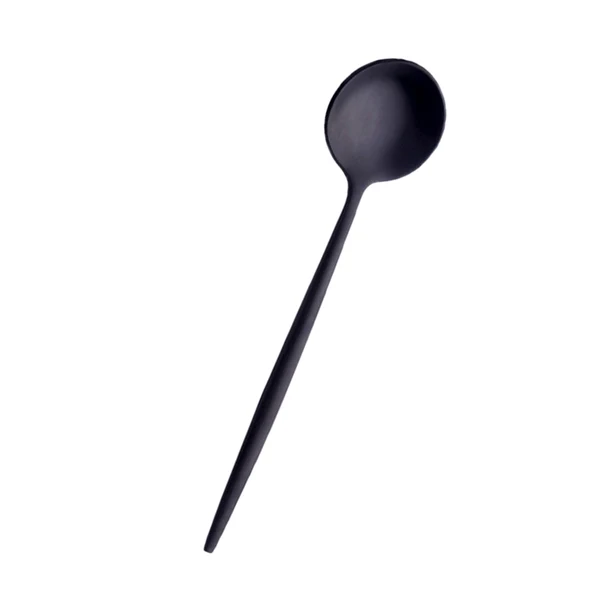 Carefully Designed Maxbell Flatware Spoon Cutlery Square for Kitchen Dining Bar Hotel Cafe Black Proven