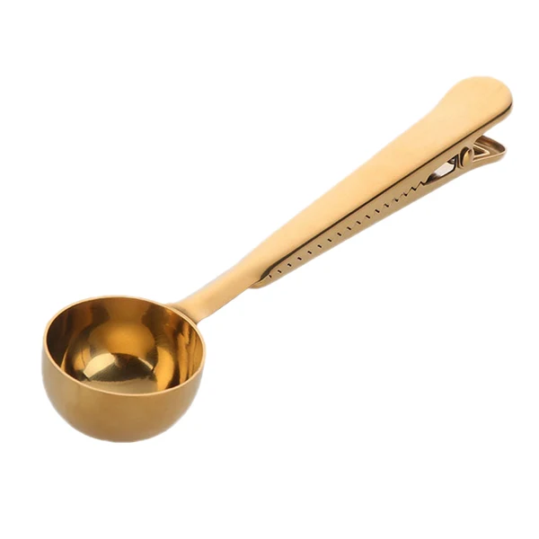 Advanced Maxbell Stainless Steel Coffee Milk BeanTea Measuring Scoop Spoon 4 Colors gold Sophisticated