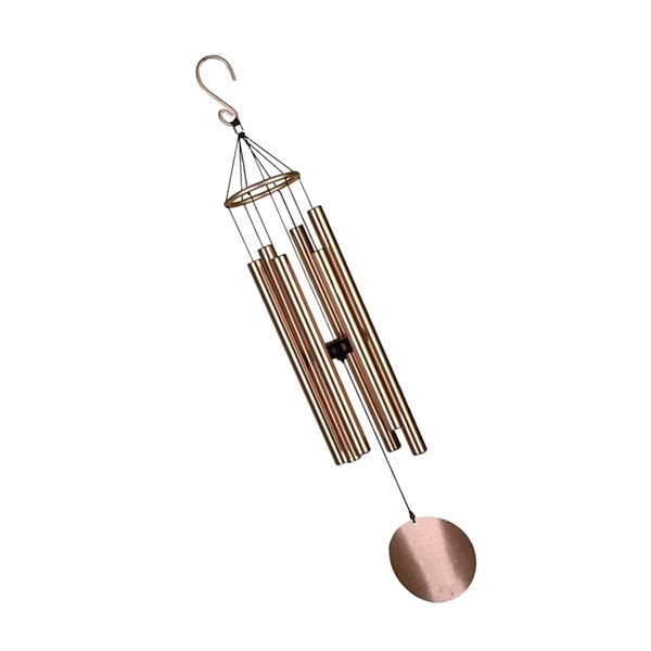 Sustainable Maxbell 6 Tubes Bells Window Garden Yard Wind Chime Home Room Decor Gift Rose Gold Versatile