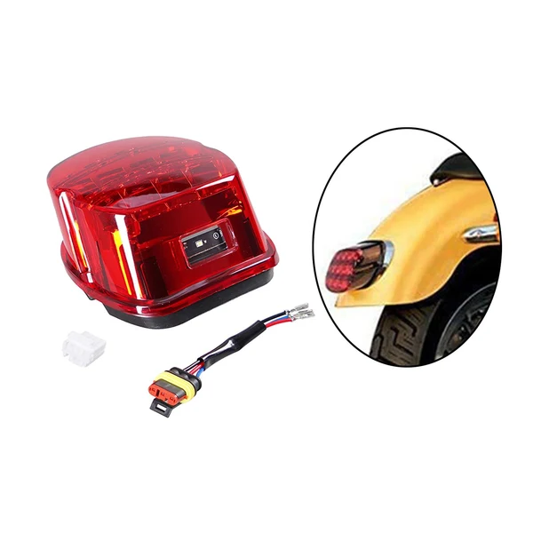 Recyclable Maxbell LED Rear Tail Light Rear Brake Lamp Signal Light for Harley XL Fxlr Red Proven