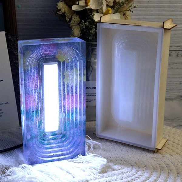 Enhanced Maxbell Night Light Holder Mold Table Lamp Silicone Moulds Resin Casting Party Home Optimized