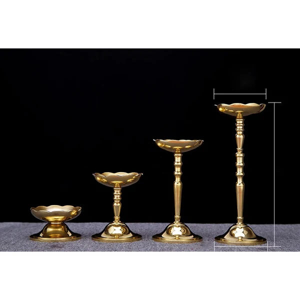 Elegant Maxbell Brass Ghee Lamp Holder Tibetan Tealight Holder Buddhist Altar Supplies M Quality