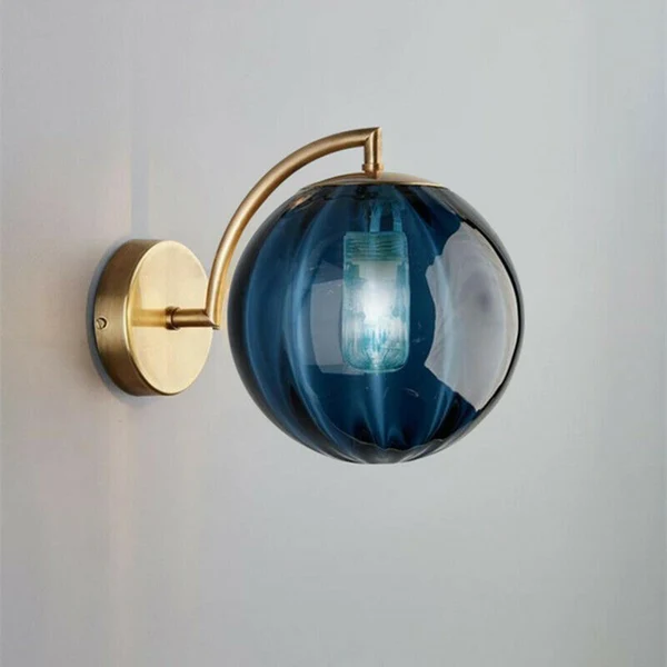 Original Design Maxbell Nordic Ball Wall Lamp Bedside Lamp Dining Room Staircase Bedside Blue Proven