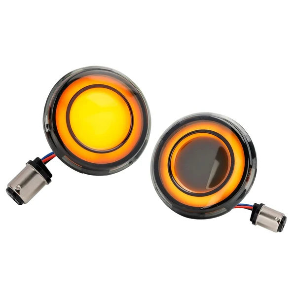 Modern Maxbell Flashing LED Turn Signal Lights Accessories for Harley Black Yellow Yellow Elite