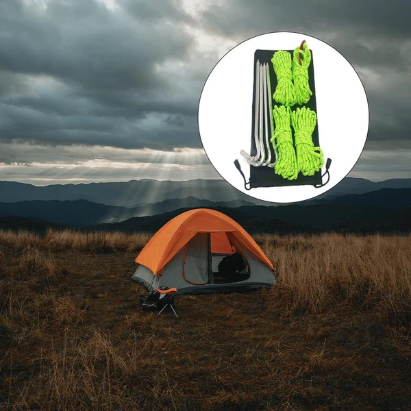 Unique Maxbell Outdoor Guy Lines Tent Cord Kit with Adjuster Tensioner Fluorescent Green Breathable