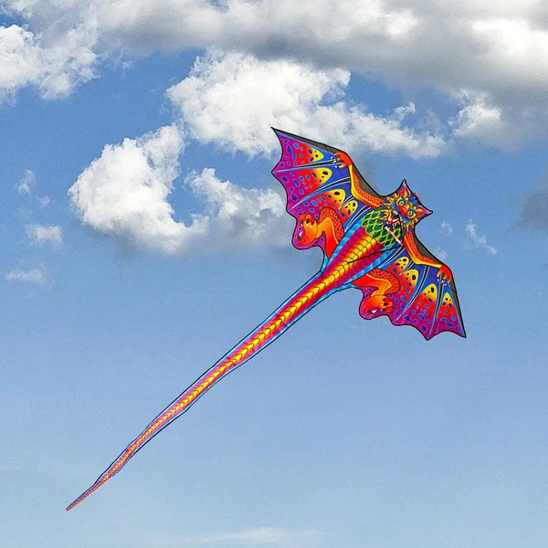 Powerful Maxbell Large Dragon Kite Huge Wingspan with Flying Tools for Garden Beach Sport Toy Red Relaxed