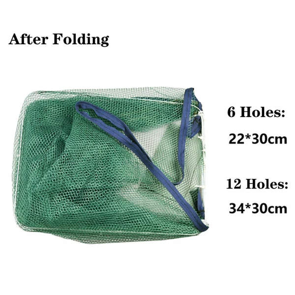 Flexible Maxbell Collapsible Fishing Net convenient for Traveling Adults Fishing Lovers 8 Holes Safe