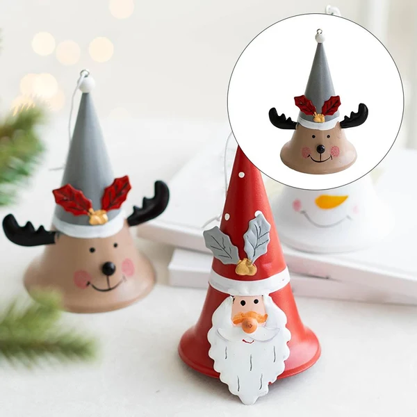 Recyclable Maxbell Metal Christmas Jingle Bell Hanging Ornaments for Xmas Tree Decoration Reindeer Outstanding