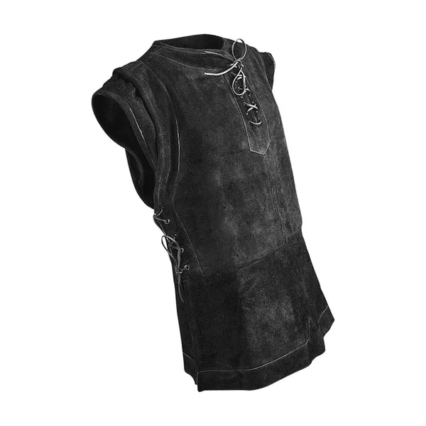 Professional Maxbell Pirate Costume Costumes Vest Outfit for Masquerade Ball Outdoor Activity Men L Black High-Grade