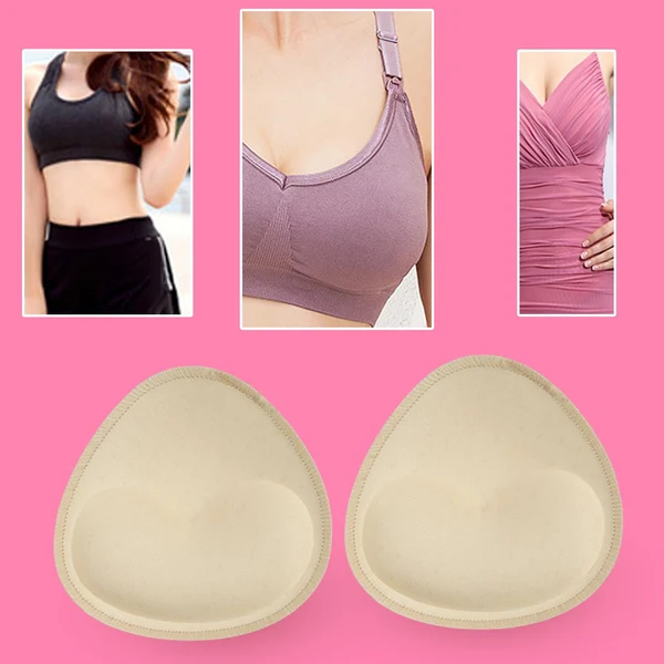 Dependable Maxbell 1 Pair Women Bra Insert Pads Breast Enhancer 4.13x4.13x0.79inch Style A Solid