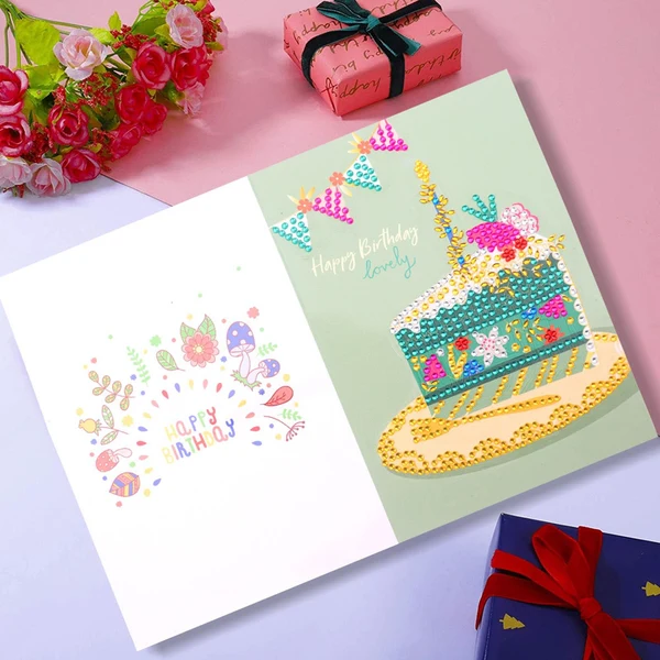 Verified Maxbell Creative Diamond Painting Birthday Cards Beaded Gift Card Mosaic Making B Recyclable