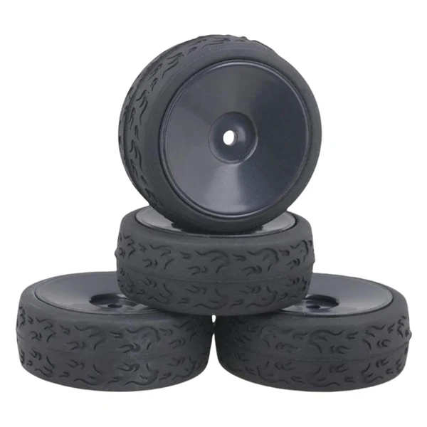 Modern Maxbell 4 Pieces RC Car Tires 1 10 Assembly Car Parts Truck for HSP Black Fine