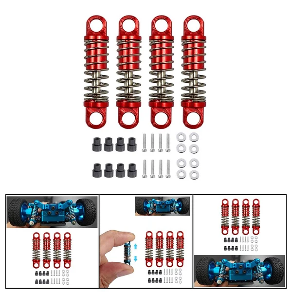 Official Maxbell 4pcs Shock Absorber for WlLoys P929 K979 1 28 Scale Drift RC Car Vehicle Red Secure