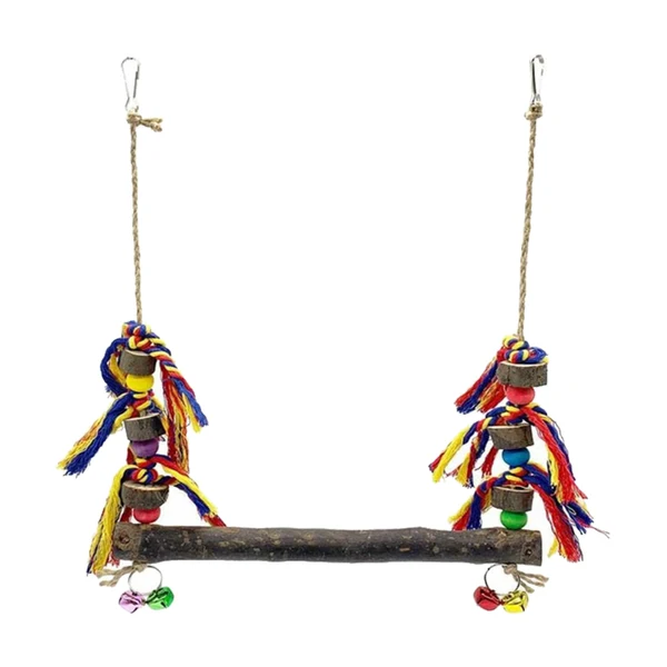 Premium Maxbell Chicken Swing Large Parrots Wooden Perch for Hen Large Birds Macaws Canary B Relaxed