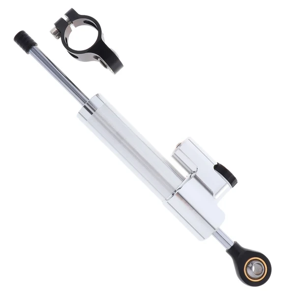 Premium Material Maxbell Motorcycle Adjustable Steering Damper Silver Black Flexible