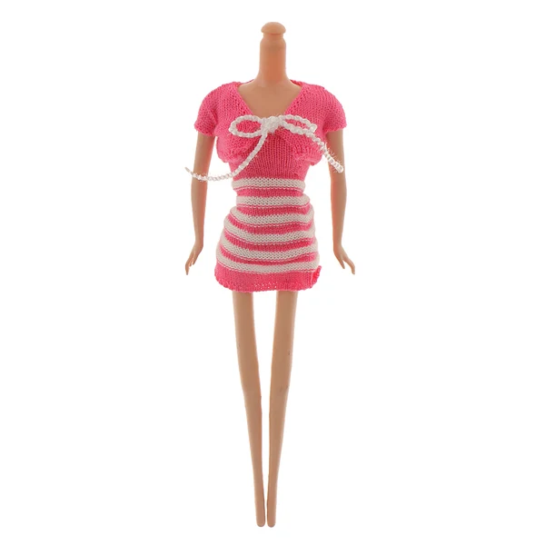 Contemporary Maxbell Pink Knit Strapless Dress w. Wrap Clothes Outfit for 29cm Barbie Doll Dress Consistent