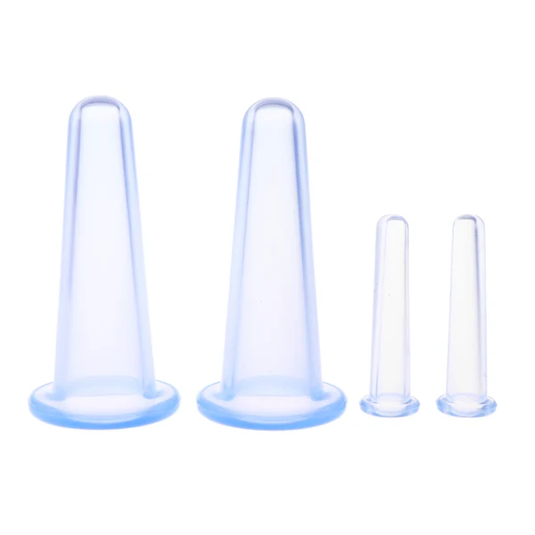 Carefully Designed Maxbell 4Pcs Silicone Cupping Cups Set with Storage Bag Massage Vacuum Rubber Cup Anti Cellulite for Full Body Face Back Legs Elegant