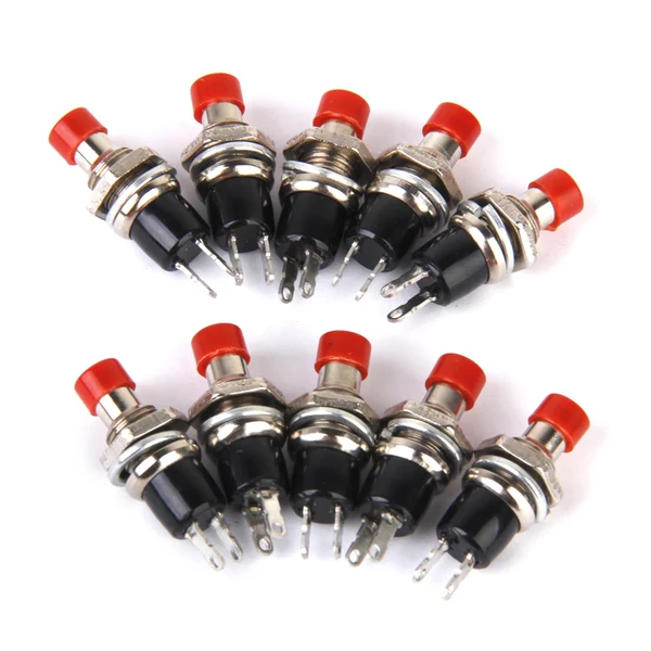 Prestigious Maxbell 10 x Mini Momentary Push Button Switch for Model Railway Hobby Red Responsible